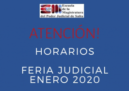 La Escuela atenderá en horario de feria judicial