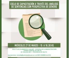 “Ciclo de capacitación a través del análisis de sentencias con perspectivas de género”