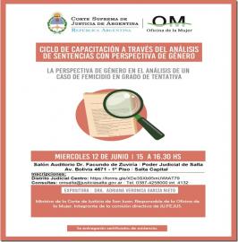 “Ciclo de capacitación a través del análisis de sentencias con perspectiva de género”