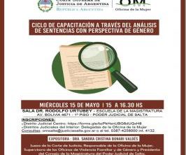 “Ciclo de capacitación a través del análisis de sentencias con perspectiva de género”