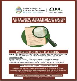 “Ciclo de capacitación a través del análisis de sentencias con perspectiva de género”
