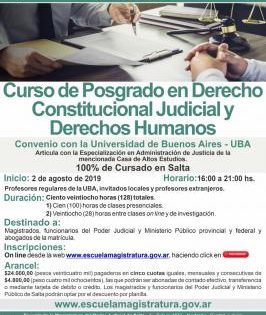 Inscripciones abiertas para el posgrado en Derecho Constitucional Judicial de la UBA