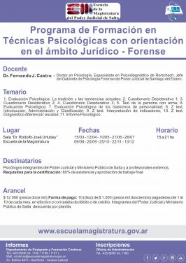 Formación en técnicas psicológicas forenses