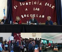 Se lanzó “La Justicia sale a las Escuelas” en el Colegio Secundario Nº 5050 de Vaqueros