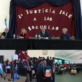 Se lanzó "La Justicia sale a las Escuelas" en el Colegio Secundario Nº 5050 de Vaqueros