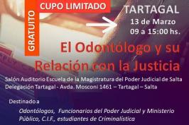 Tartagal: jornadas sobre pericias odontológicas