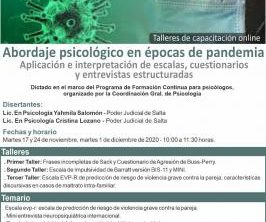 Capacitación para psicólogos del Poder Judicial