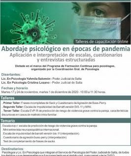 Capacitación para psicólogos del Poder Judicial