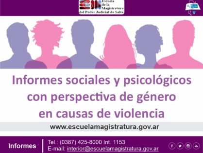 Capacitación sobre informes psicológicos con perspectiva de género en causas de violencia