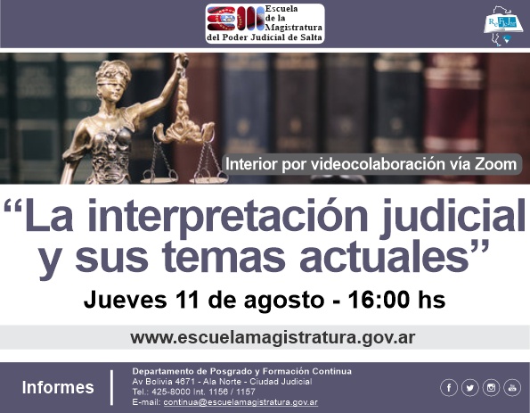 La interpretación judicial y sus temas actuales