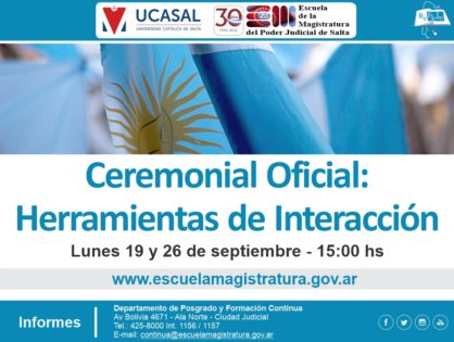 Ceremonial oficial: Herramientas de interacción