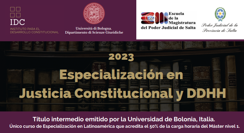 Especialización en justicia constitucional y derechos humanos de la Universidad de Bolonia - 2023
