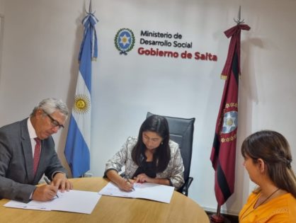 El juez Vittar suscribió convenio con la cartera de desarrollo social