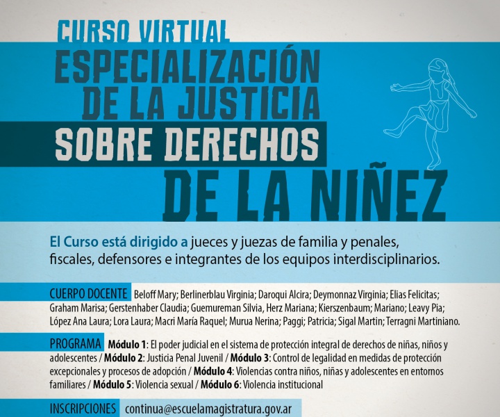Especialización de la Justicia sobre los Derechos de la Niñez - Curso Virtual
