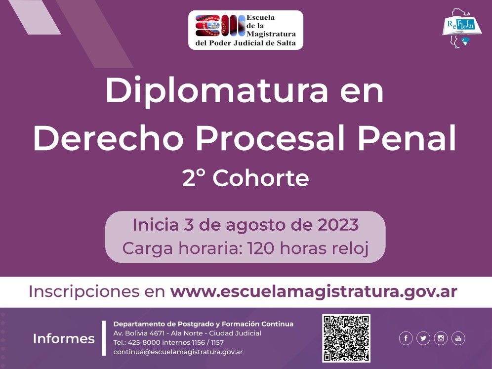 Diplomatura en Derecho Procesal Penal – 2º Cohorte