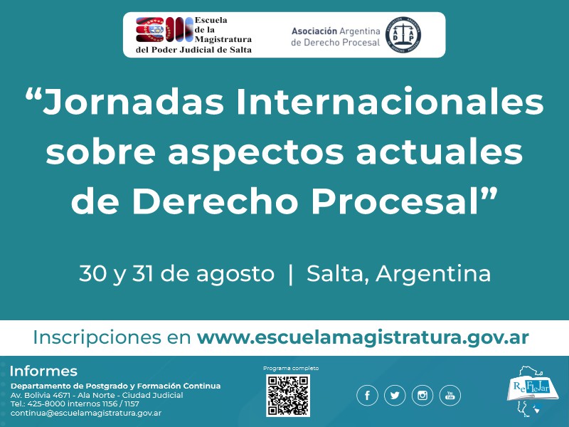 "Jornadas Internacionales sobre aspectos actuales de Derecho Procesal"