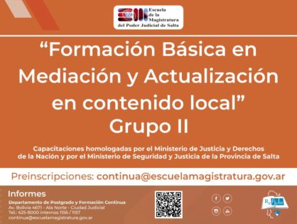 "Formación Básica en Mediación y Actualización en contenido local" - Grupo II