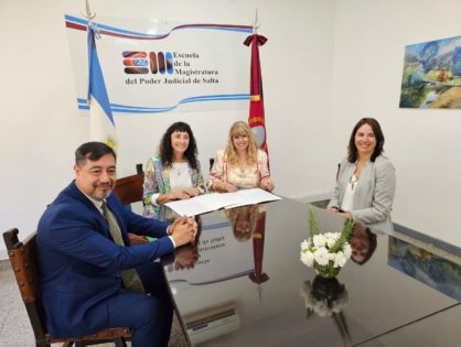 La jueza Gauffin rubricó acuerdo con el Colegio de Magistrados