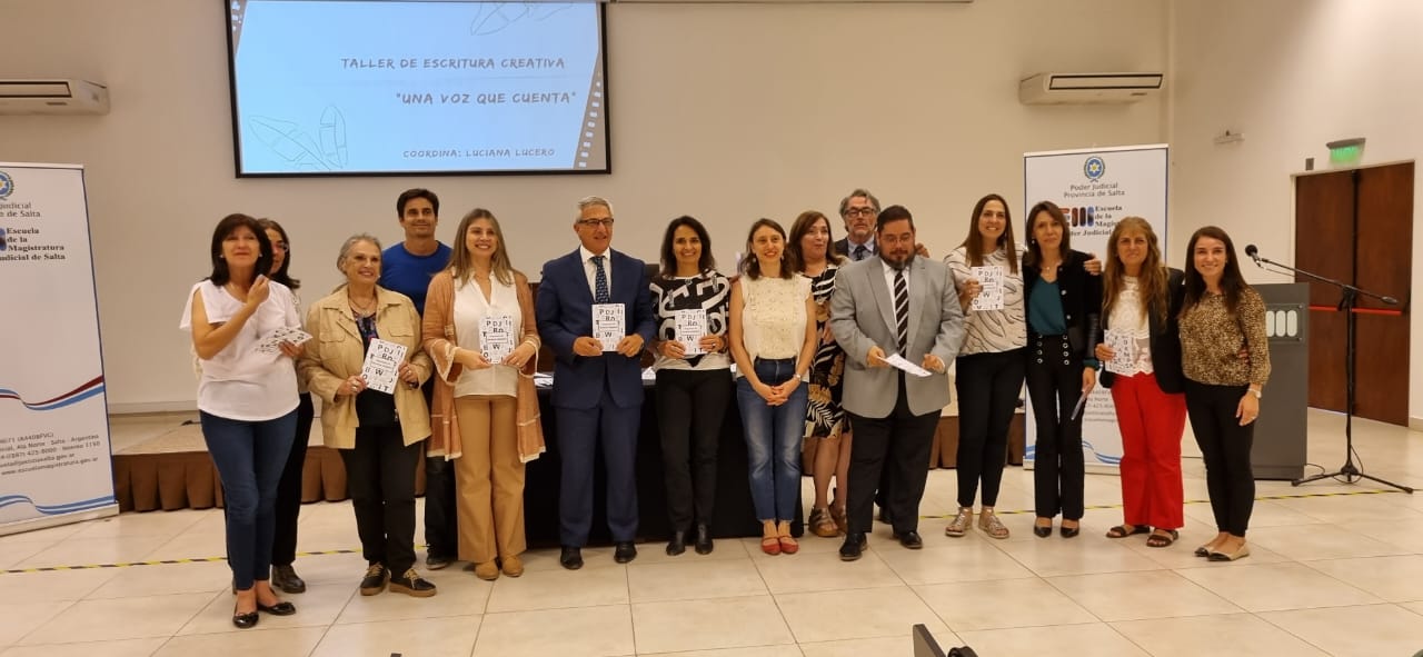 El juez Vittar participó del cierre del taller de escritura creativa