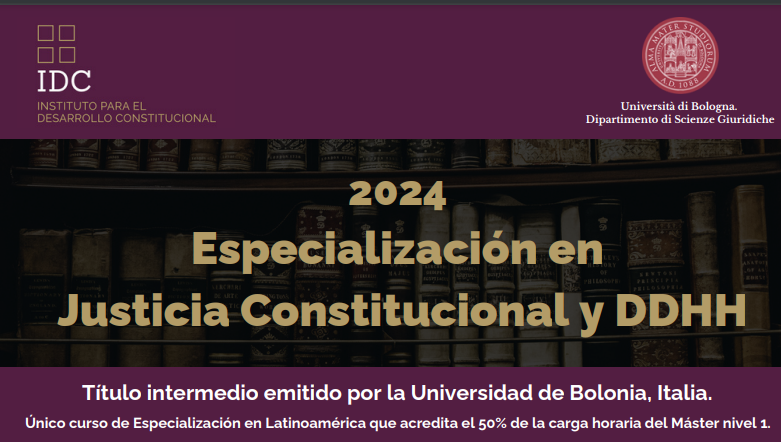 Especialización en justicia constitucional y derechos humanos de la Universidad de Bolonia - 2024