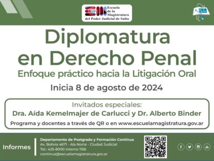 Diplomatura en Derecho Penal - Enfoque práctico hacia la Litigación Oral