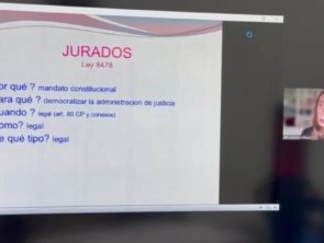 La jueza Alliaud disertó en la diplomatura en derecho penal