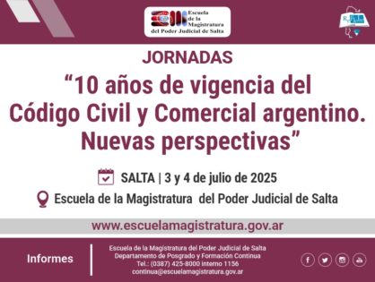Jornadas "10 años de vigencia del Código Civil y Comercial argentino. Nuevas perspectivas"