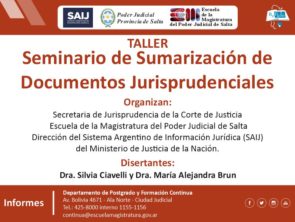 Taller Seminario de Sumarización de Documentos Jurisprudenciales