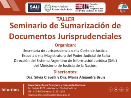 Taller Seminario de Sumarización de Documentos Jurisprudenciales