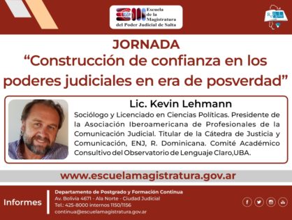 Jornada "Construcción de confianza en los poderes judiciales en era de posverdad"