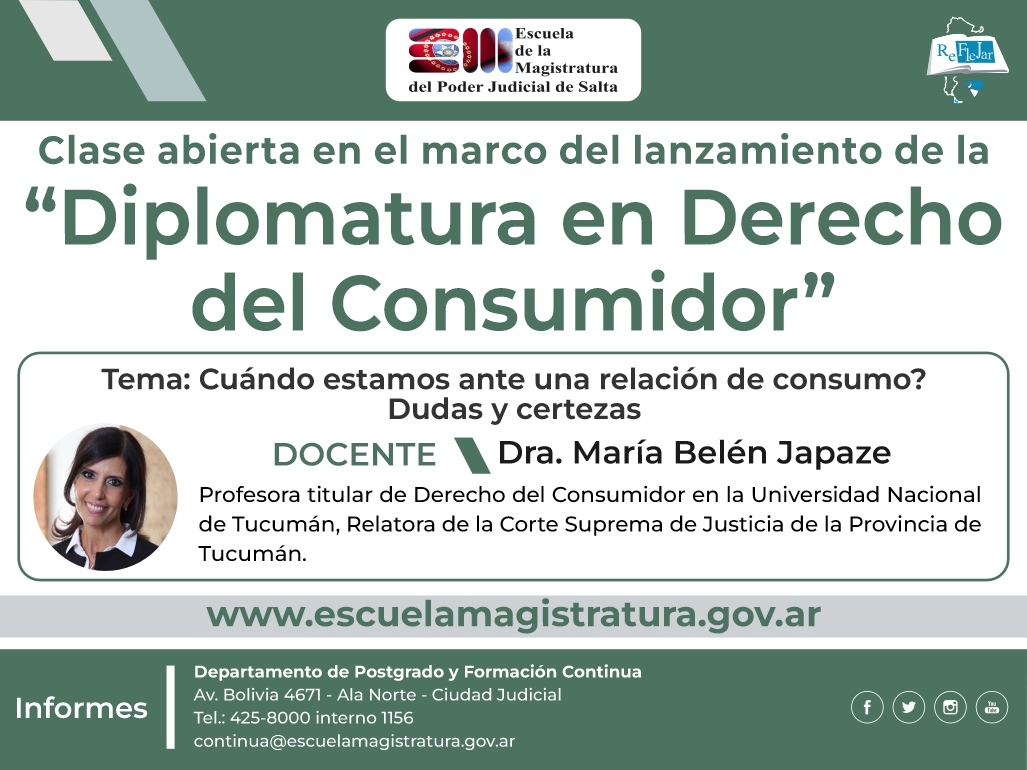 Clase abierta gratuita de Derecho del Consumidor
