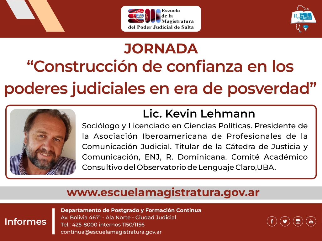 Jornada "Construcción de confianza en los poderes judiciales en era de posverdad"